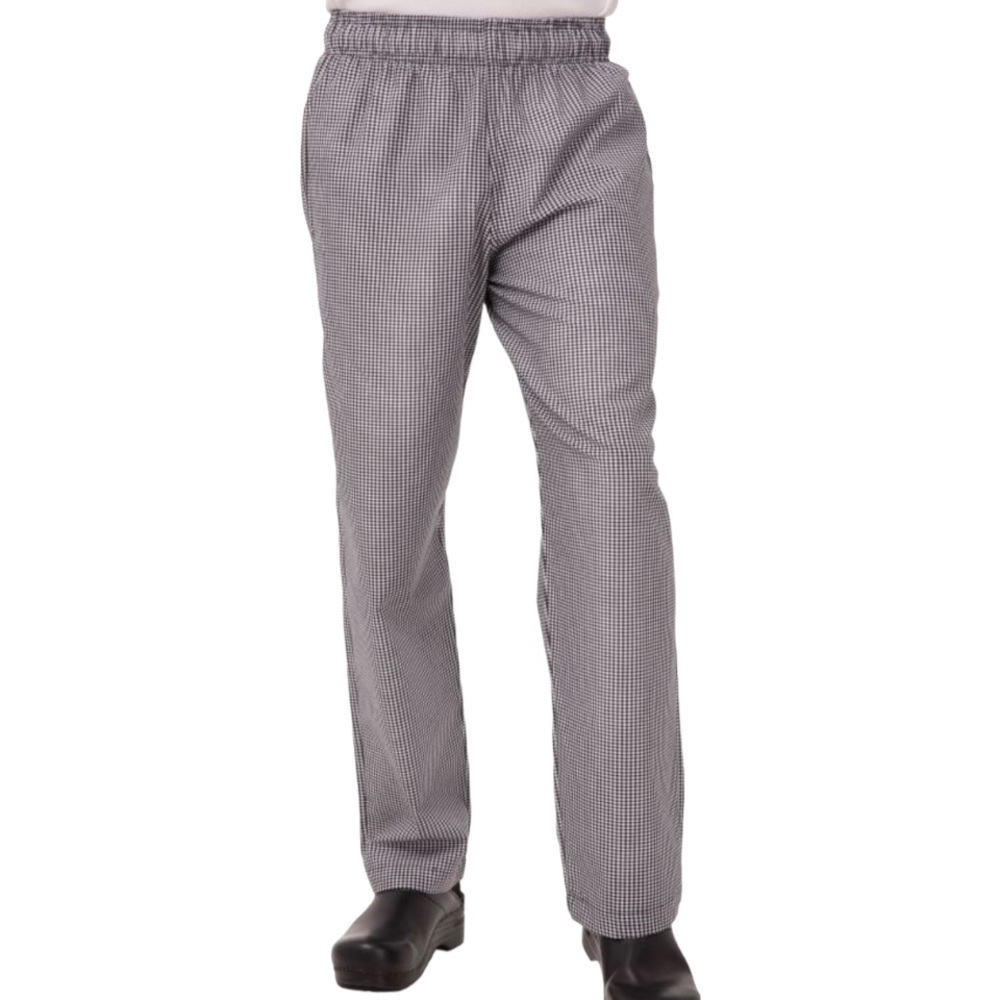 𝅺PREMIUM Uniforms Unisex Relaxed Chef’s Black and White Checkered Pant XL